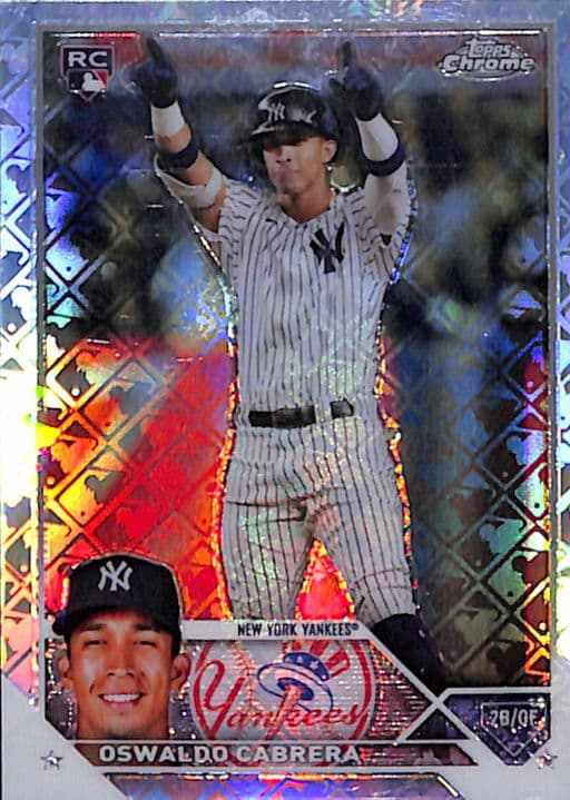 Oswaldo Cabrera 2023 Topps Chrome #69 Logofractor ROOKIE NY Yankees
