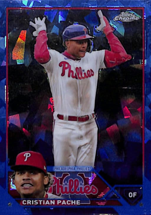 Cristian Pache 2023 Topps Chrome Sapphire USCS-154 Philadelphia Phillies
