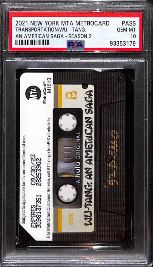 2021 New York MTA Metrocard Wu-Tang: An American Saga Season 2 PSA 10
