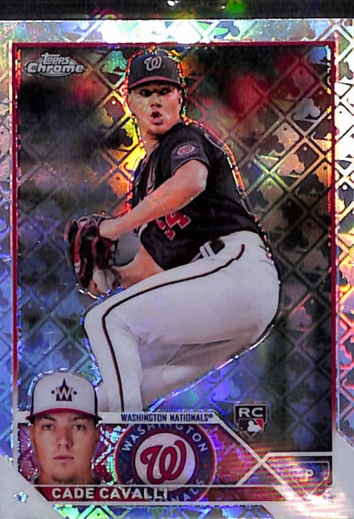 2023 Topps Chrome Cade Cavalli ROOKIE #61 Logofractor Washington Nationals