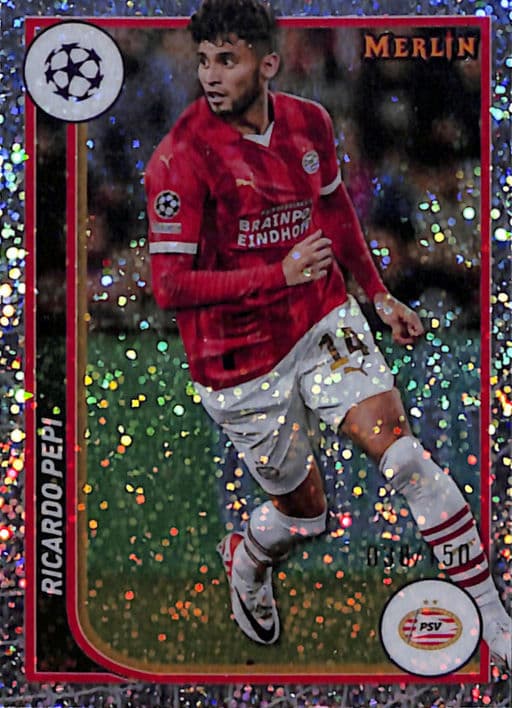 Riccardo Pepi 2024 Topps Merlin #97 Speckle PSV Eindhoven /150