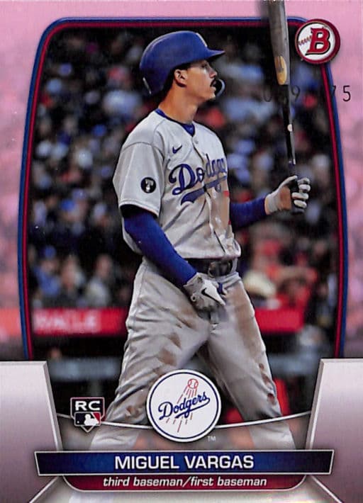 2023 Bowman Pink Border Miguel Vargas Rookie #88 Los Angeles Dodgers /175