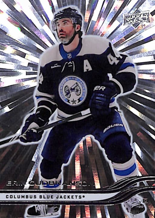 Erik Gudbranson 2025-26 Upper Deck Series 1 #46 Outburst Columbus Blue Jackets