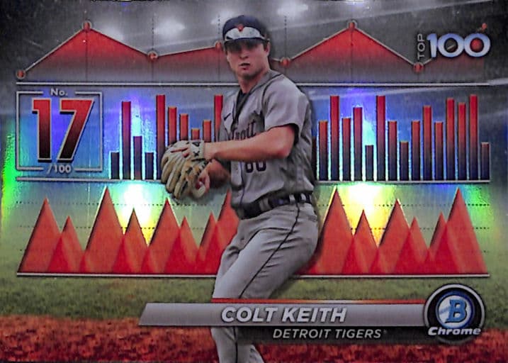 Colt Keith 2024 Bowman Chrome Top 100 BTP-17 Refractor Detroit Tigers