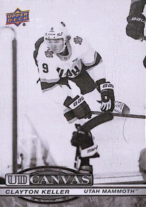 Clayton Keller 2025-26 Upper Deck Canvas C-31 B&W Utah Mammoth