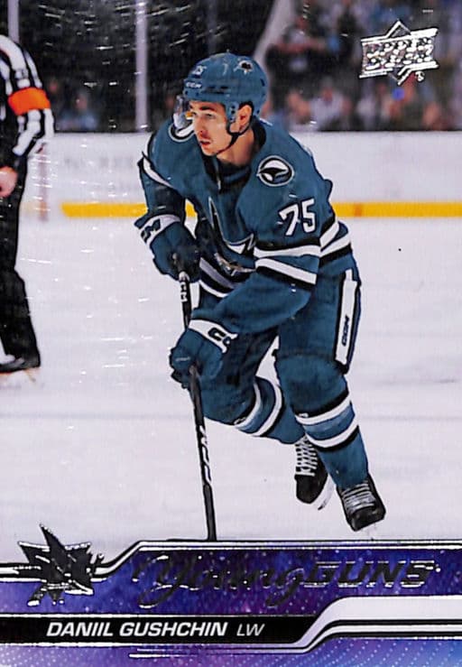 Danil Gushchin 2023-24 Upper Deck Series 1 Young Guns #239 San Jose Sharks