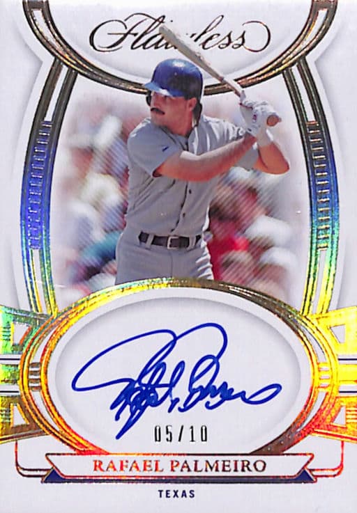 Rafael Palmeiro 2023 Panini Flawless Baseball FS-RP AUTO Texas Rangers /10