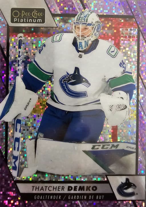 2023-24 O-Pee-Chee Violet Pixels Vancouver Canucks Thatcher Demko #49 /299