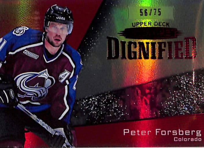 2022-23 Upper Deck Stature Dignified Colorado Avalanche Peter Forsberg D-8 /75