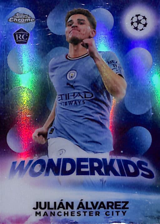 Julian Alvarez 2023 Topps Chrome Wonderkids W-9 ROOKIE Manchester City