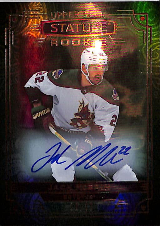 2022-23 Upper Deck Stature Green Arizona Coyotes Jack McBain RC AUTO #125 20/20