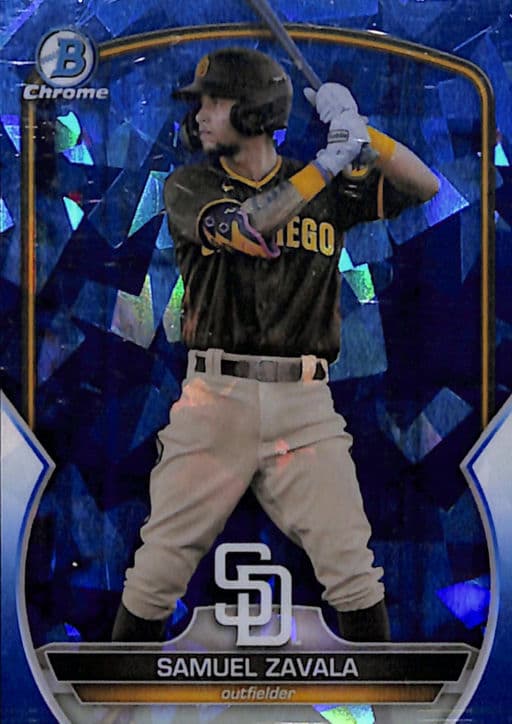 Samuel Zavala 2023 Bowman Chrome Sapphire BCP-75 San Diego Padres