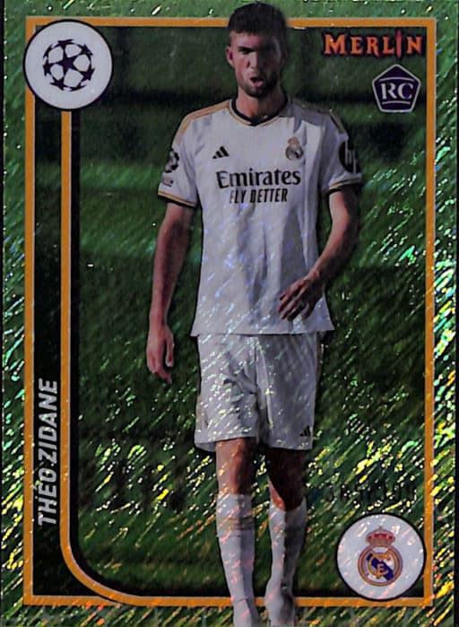 Theo Zidane 2024 Topps Merlin #137 Green Shimmer ROOKIE Real Madrid C.F. /399