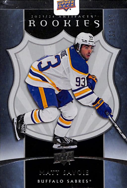 Matt Savoie 2023-24 Upper Deck Artifacts Rookies #12 Buffalo Sabres /999