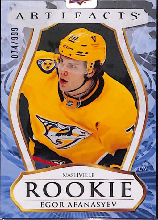 Egor Afanasyev 2023-24 Upper Deck Artifacts Stars ROOKIE #217 Predators /999