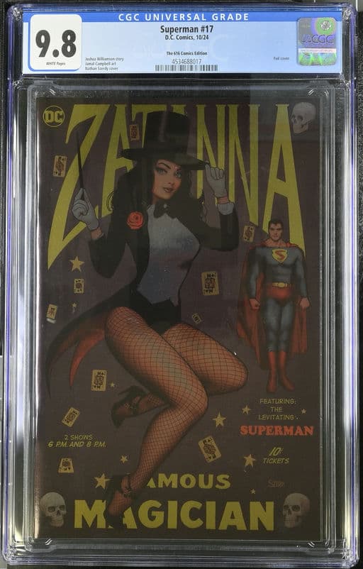 Superman #17 Foil Variant Nathan Szerdy The 616 Comics 2024 CGC 9.8 Key Issue