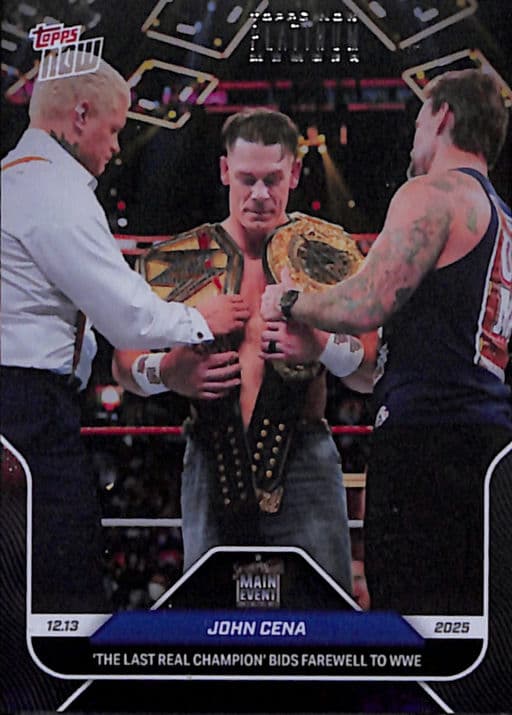 John Cena 2025 Topps Now Platinum Members P137 Foil Saturday Night's Main Event