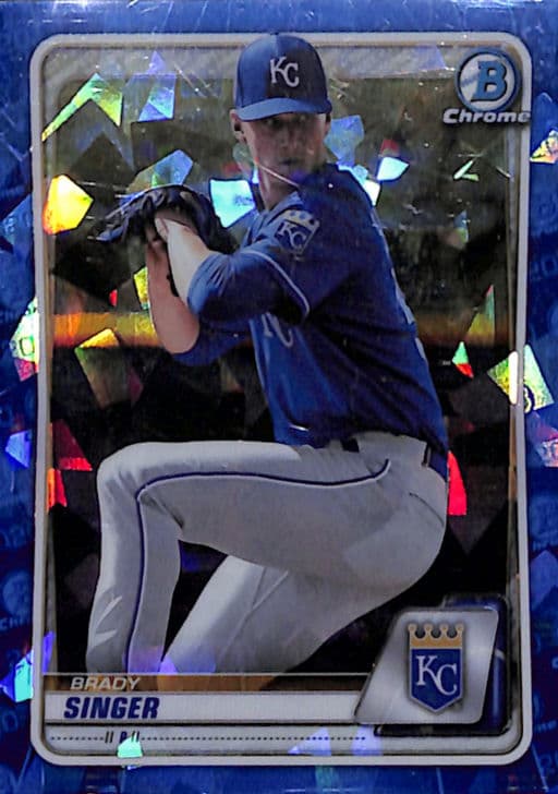 Brady Singer 2020 Bowman Chrome Sapphire BCP-42 Kansas City Royals