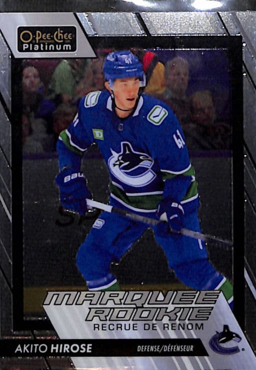 Akito Hirose 2023-24 O-Pee-Chee Platinum Marquee Rookie #298 Vancouver Canucks