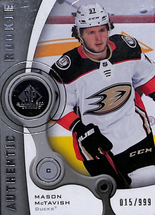 Mason McTavish 2021-22 Upper Deck Authentic Rookie R-60 Ducks /999