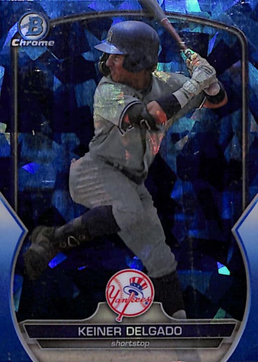Keiner Delgado 2023 Bowman Chrome BDC-119 Sapphire NY Yankees