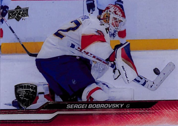 23-24 Upper Deck Series 1 Hockey Florida Panthers Sergei Bobrovsky CLEAR CUT #79