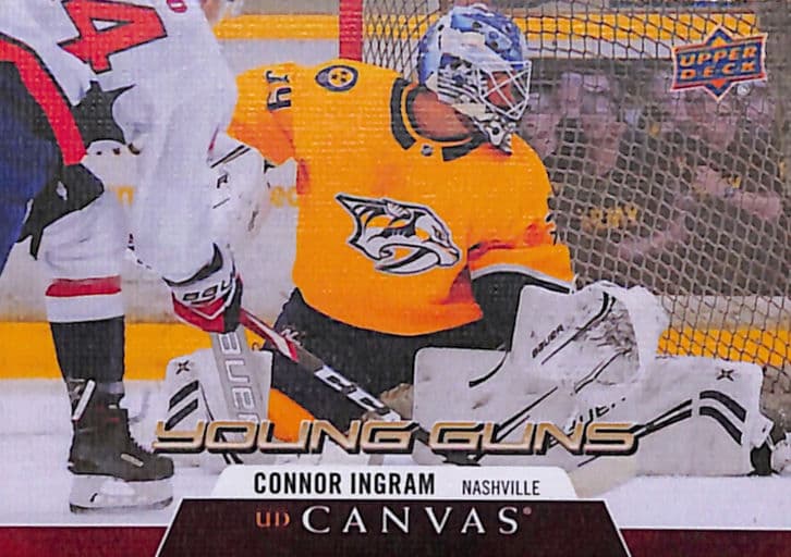 Connor Ingram 2020-21 Upper Deck Canvas Young Guns #C226 Raw RC Predators