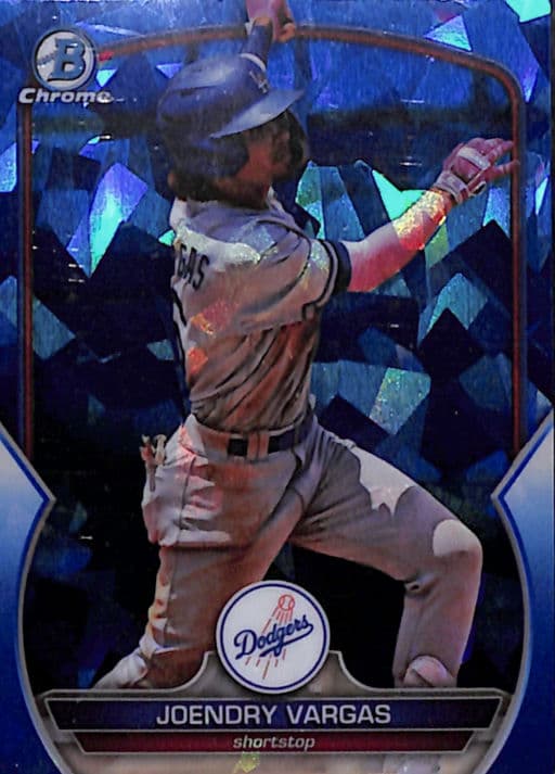 Joendry Vargas 2023 Bowman Chrome Sapphire BDC-74 Los Angeles Dodgers