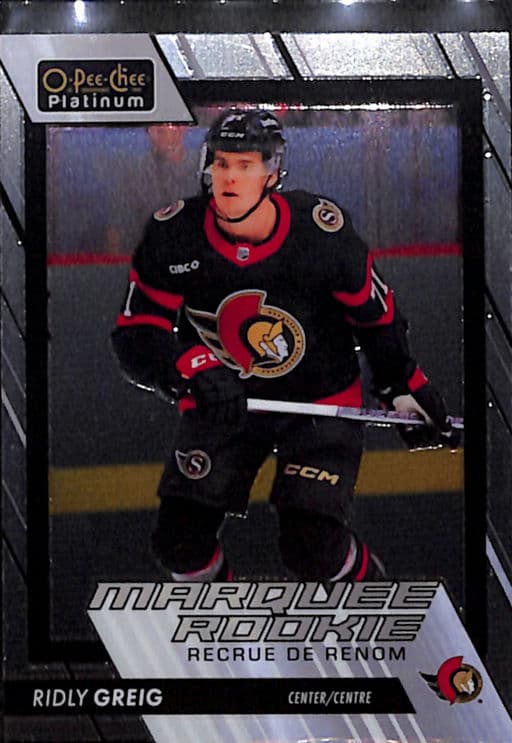 Ridly Greig 2023-24 O-Pee-Chee Platinum Marquee Rookie #210 Ottawa Senators