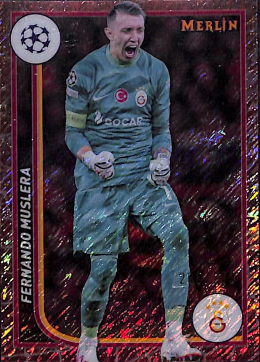 Fernando Muslera 2024 Topps Merlin #66 Rose Gold Shimmer Galatasaray A.S. /299