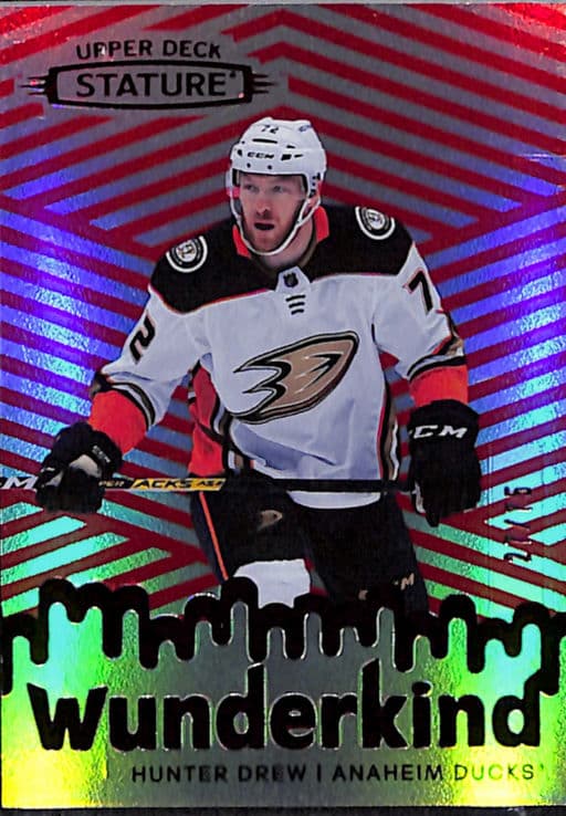 2022-23 Upper Deck Wunderkind Red Anaheim Ducks Hunter Drew W-28 /75