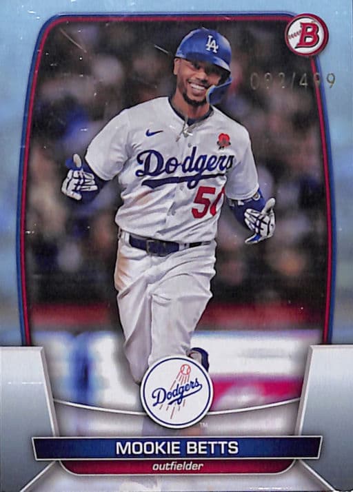 Mookie Betts 2023 Bowman #20 Sky Blue Los Angeles Dodgers /499