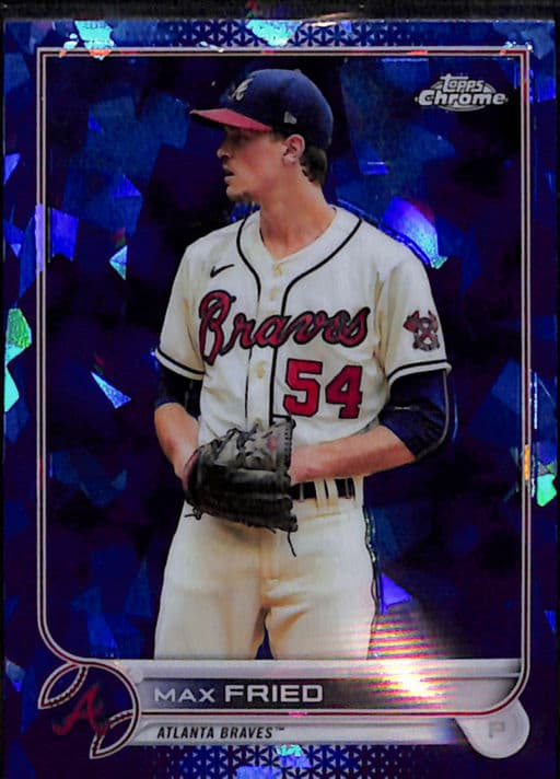 Max Fried 2022 Topps Chrome Sapphire #129 Atlanta Braves
