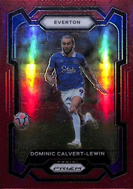 Dominic Calvert-Lewin 2023-24 Panini Prizm #257 Red Refractor Everton /199