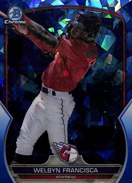 Welbyn Francisca 2023 Bowman Chrome Sapphire BDC-62 Cleveland Guardians