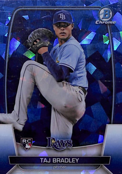 Taj Bradley 2023 Bowman Chrome Sapphire #82 ROOKIE Tampa Bay Rays