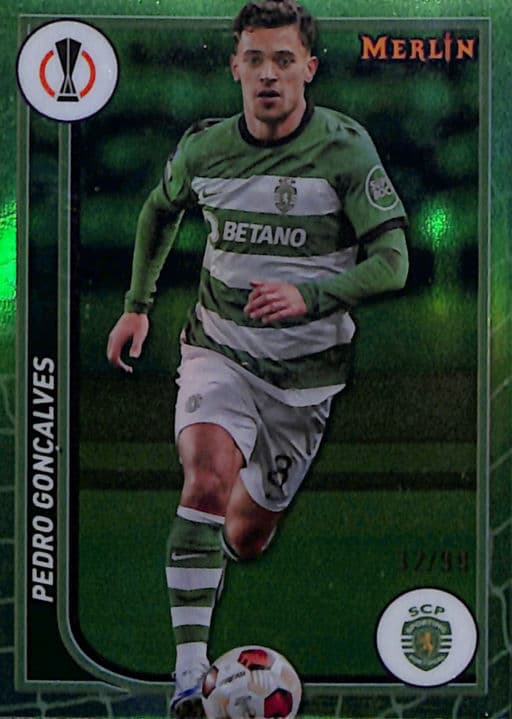 Pedro Goncalves 2024 Topps #115 Green Refractor Sporting Clube de Portugal /99
