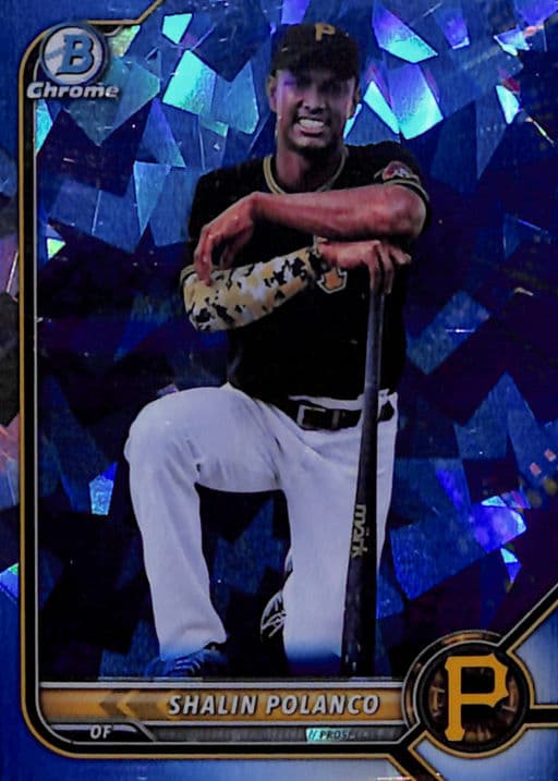 Shalin Polanco 2022 Bowman Chrome Sapphire BCP-145 Pittsburgh Pirates