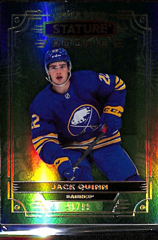 2022-23 Upper Deck Stature Green Buffalo Sabres Jack Quinn Rookie #115 /99