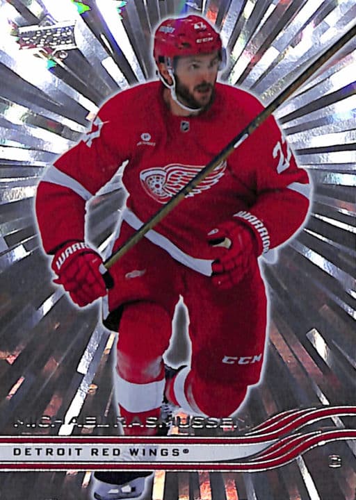 Michael Rasmussen 2025-26 Upper Deck Series 1 #59 Outburst Detroit Red Wings