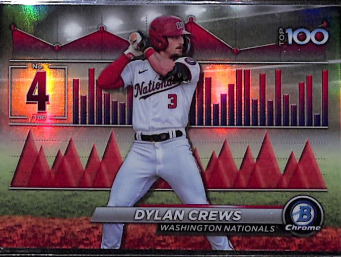 2024 Bowman Chrome Top 100 Dylan Crews BTP-4 Washington Nationals /100