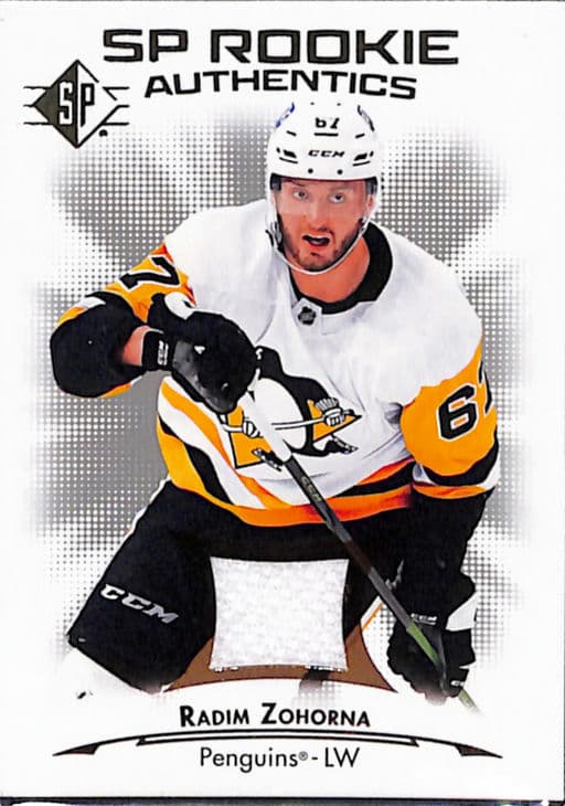 Radim Zohorna Upper Deck 2021-22 SP Rookie Authentics #125 Pittsburgh Penguins