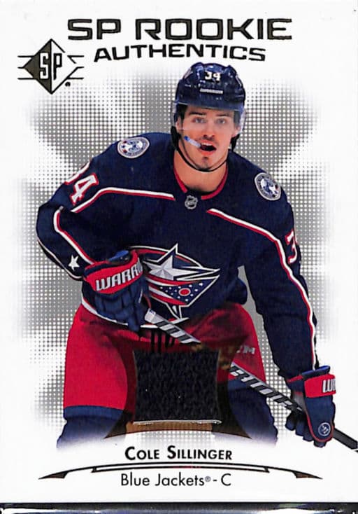 Cole Sillnger Upper Deck 2021-22 SP Rookie Authentics #108 Blue Jackets