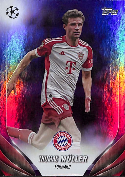Thomas Muller Topps 2024 Chrome #172 Purple Refractor Bayern Munchen /299