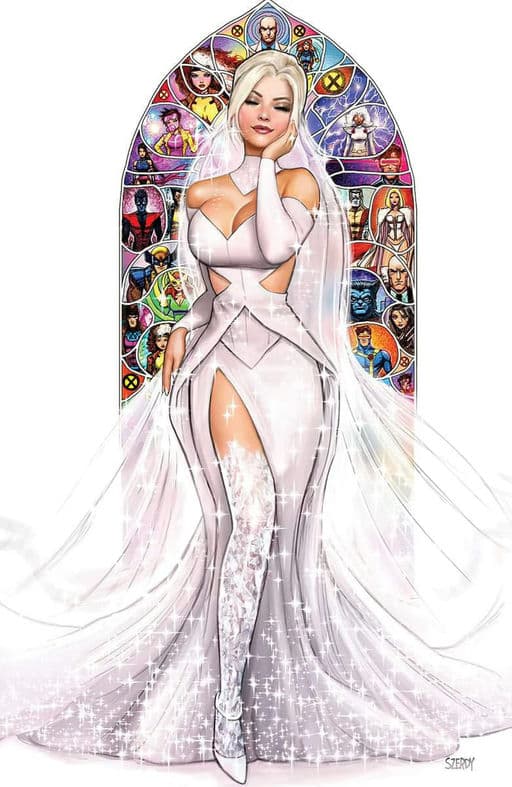 The invincible Iron Man #10 Nathan Szerdy Emma Frost Foil Virgin Variant