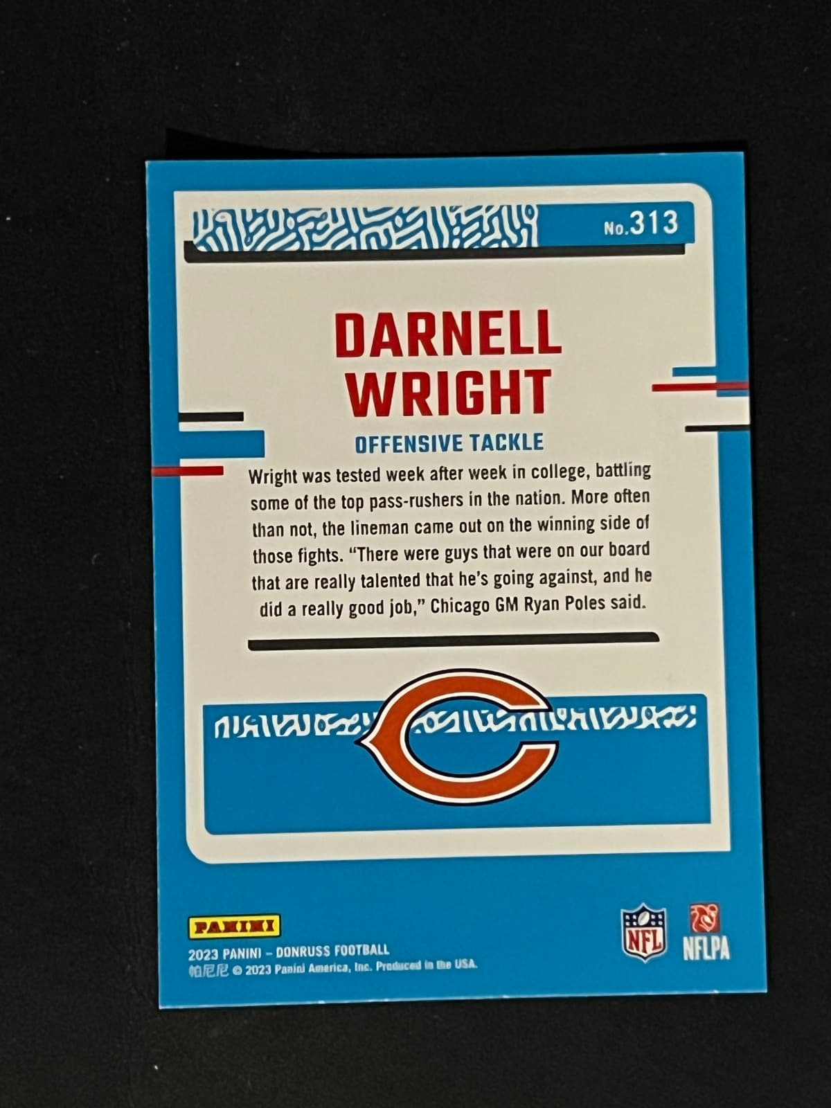 Darnell Wright back