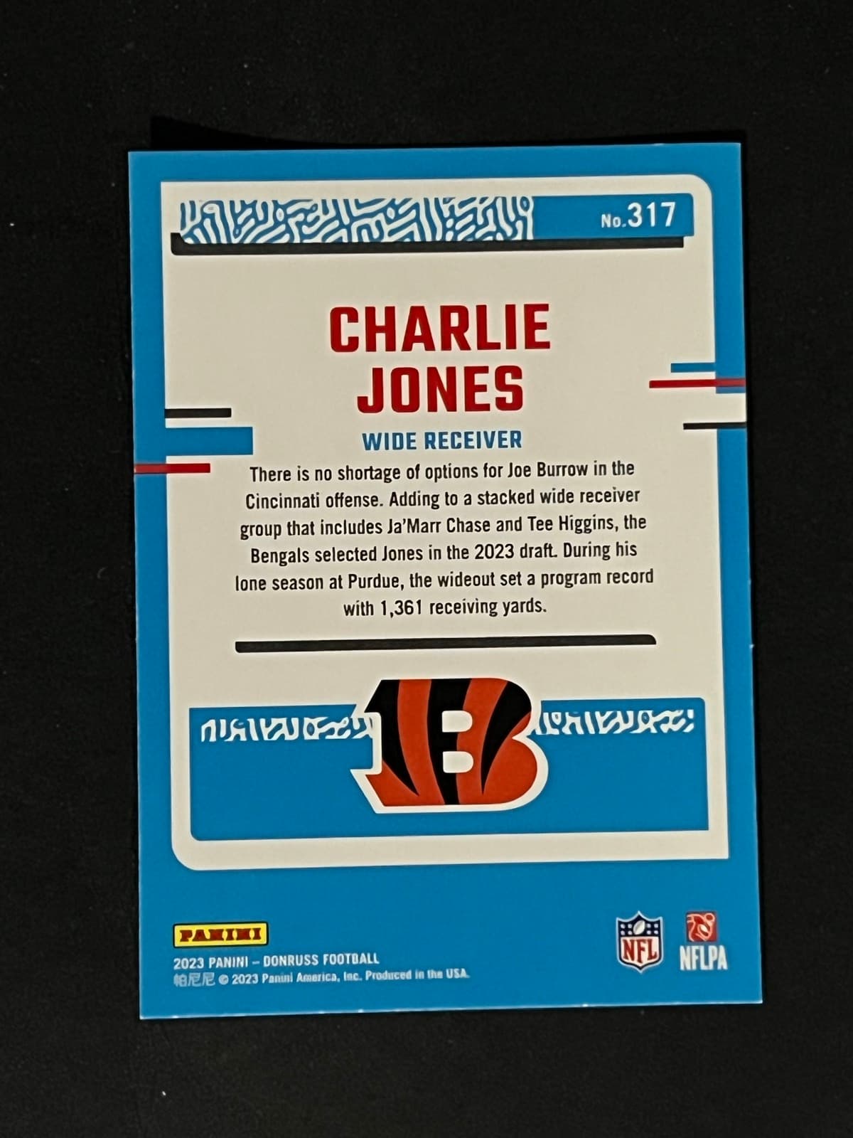 Charlie Jones back