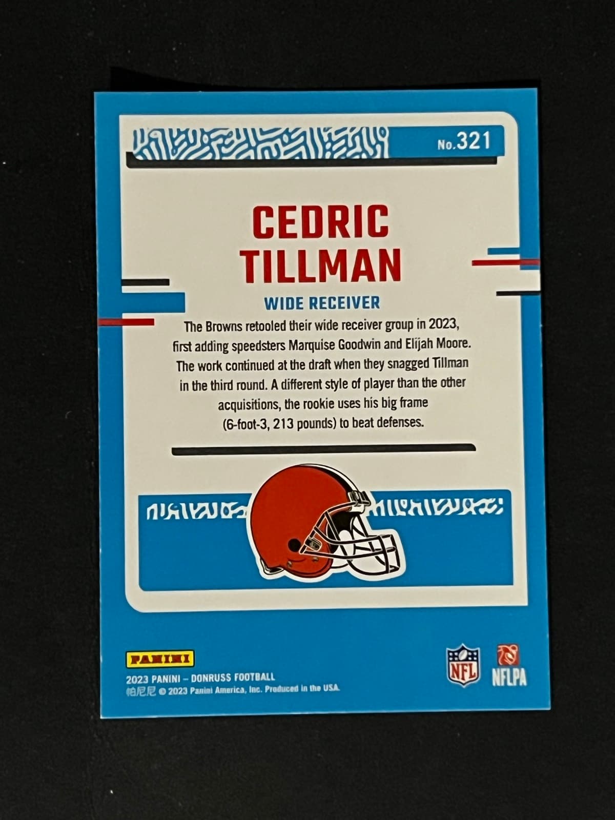 Cedric Tillman back
