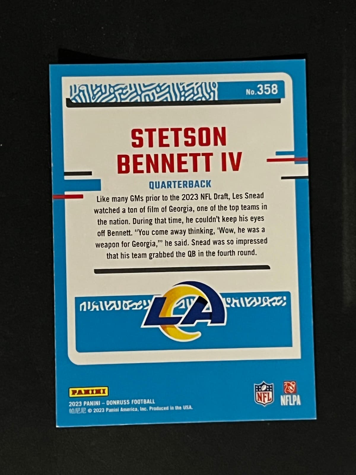 Stetson Bennett IV back