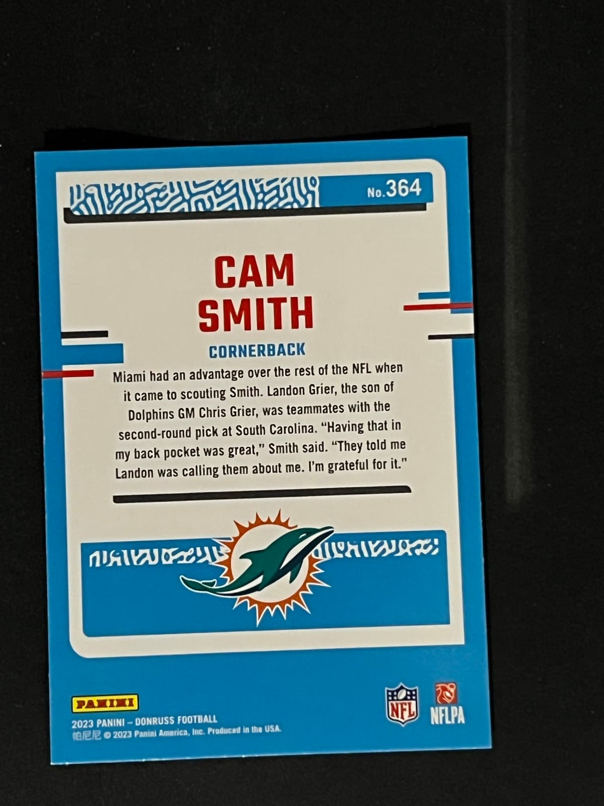 Cam Smith back
